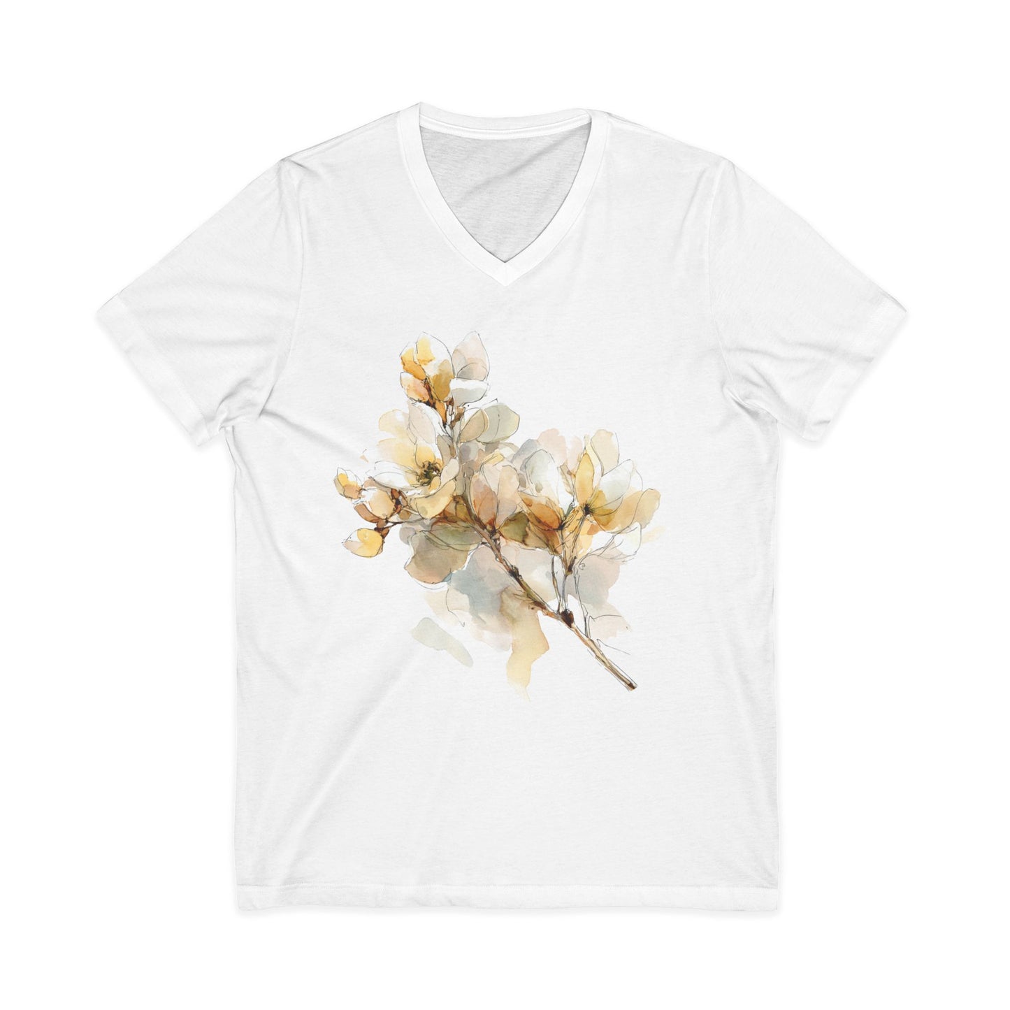 Golden Stem Study V-Neck Tee