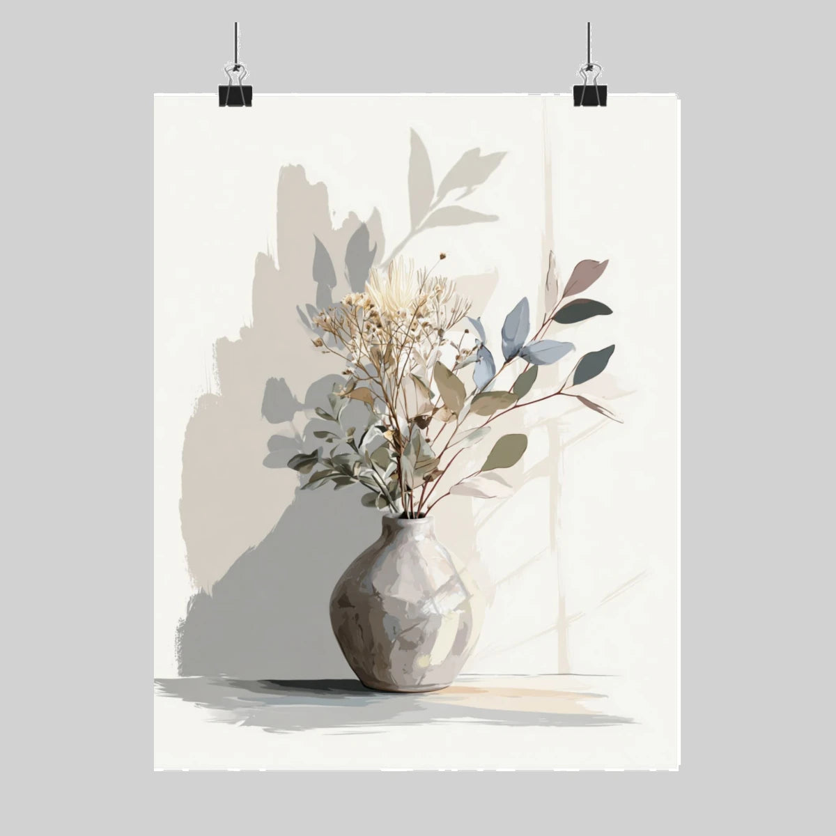 Quiet Still Life — Ceramic Vase Study (11 × 14 Poster)