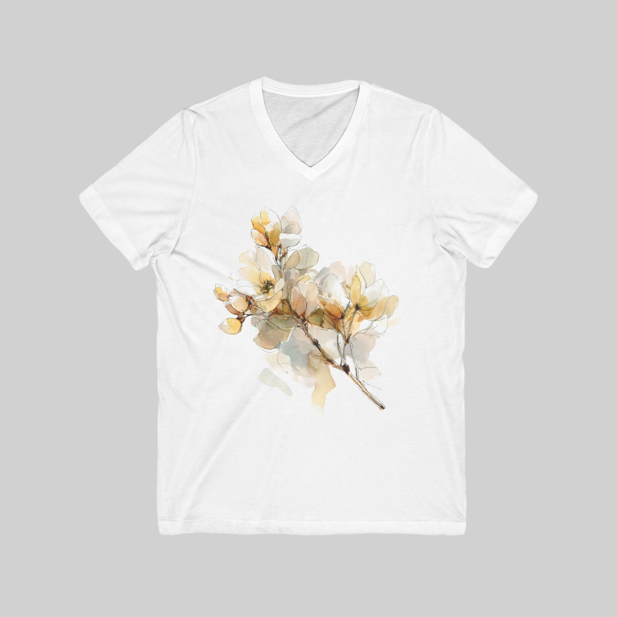 Golden Stem Study V-Neck Tee